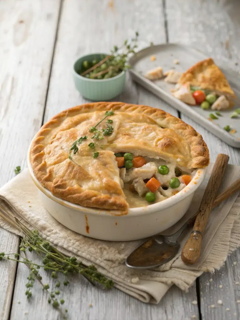 Chicken Pot Pie with a Quick Gluten-Free Crust