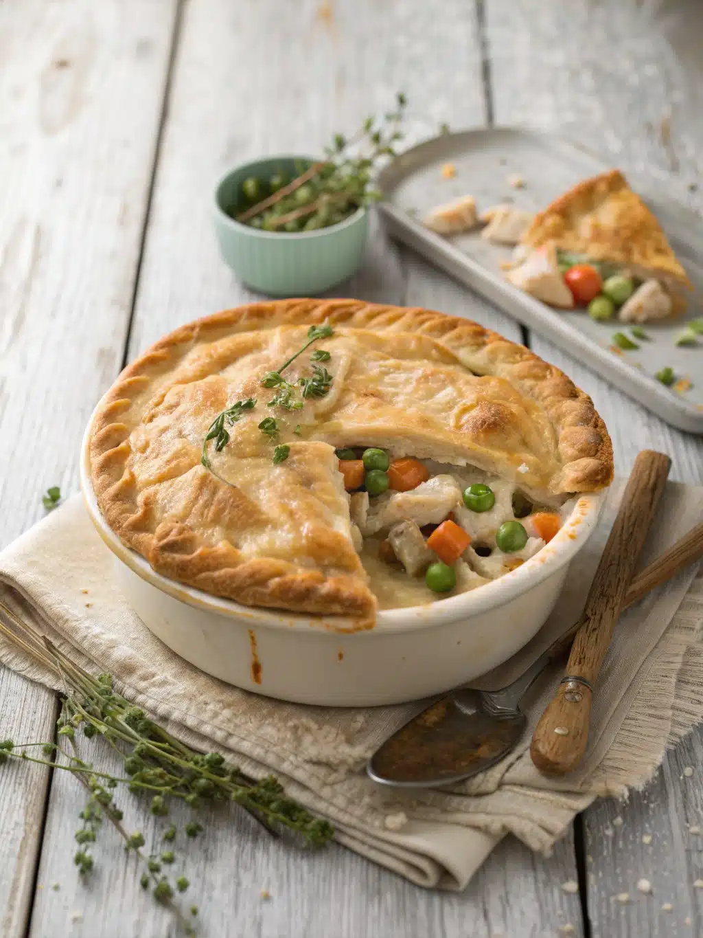 Chicken Pot Pie with a Quick Gluten-Free Crust