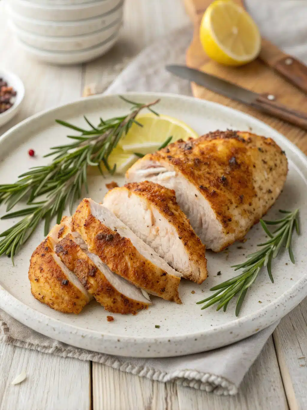 Air fryer chicken breast ready in 30 minutes